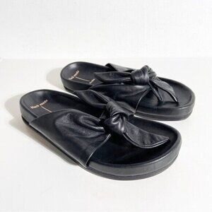 BLACK Suede Studio "Charlize" Knotted Napa Sporty Sandal BNWT Women Sz 36 New